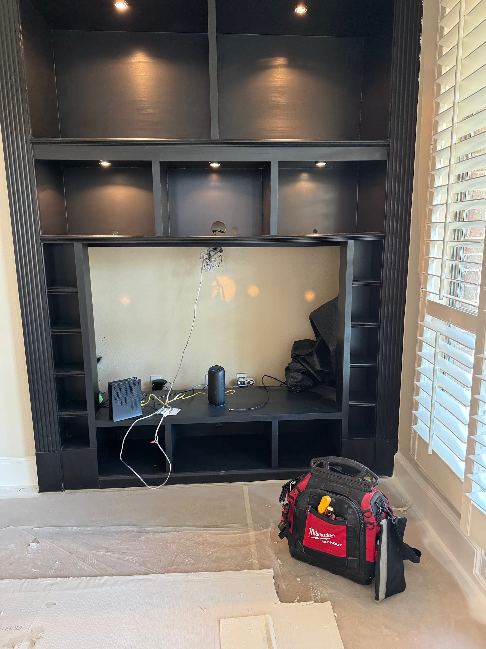 Built-in entertainment center by Chilton Home Services