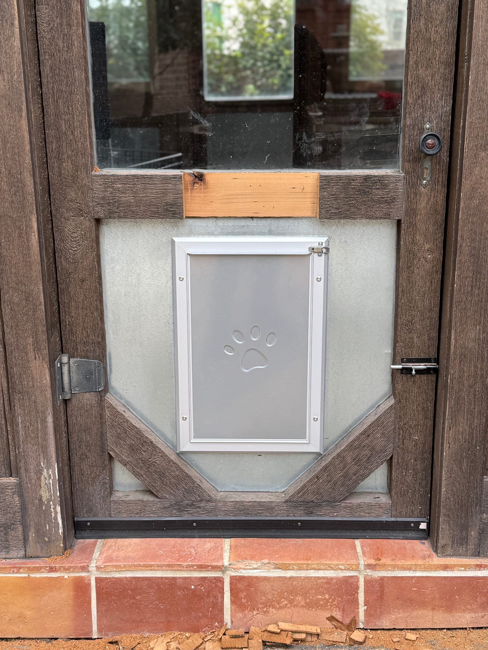 Pet door installed by Chilton Home Services